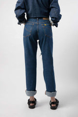 Women's straight jeans with back view